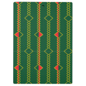 Verticale Zigzaglijnen Green Digital Paper-72729 Klembord (Achterkant)