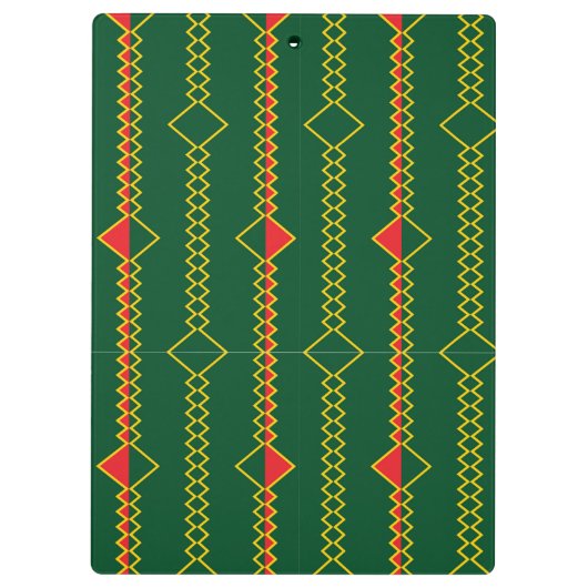 Verticale Zigzaglijnen Green Digital Paper-72729 Klembord (Achterkant)