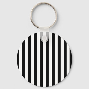 Verticale zwart-witte lijnen sleutelhanger