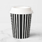 Verticale zwarte en witte strepen papieren bekers (Rechts)