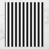 Verticale zwarte en witte strepen wijn etiket (Enkel label)