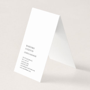 Verticale Zwarte Witte Trendy Minimalistische Eenv Visitekaartjes