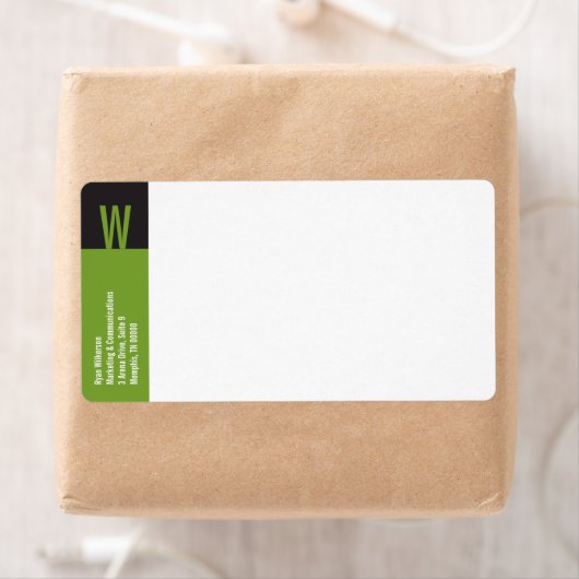 Verticalité Monogramme Étiquette d'expédition (En situation)