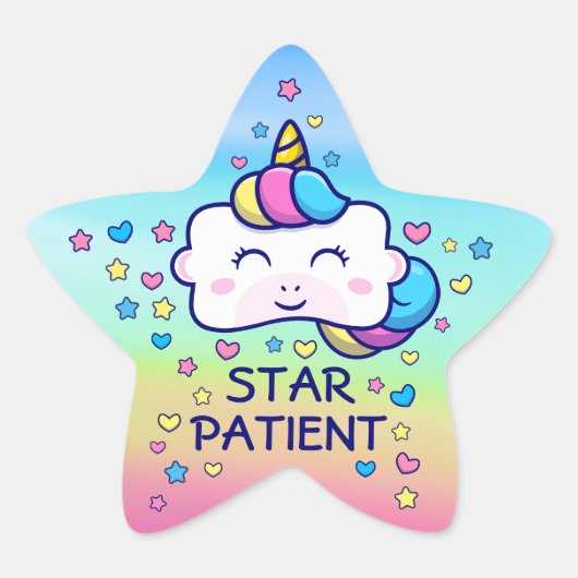 Verticorn™ Star Patient Chiropractic Kinder Ster Sticker (Voorkant)