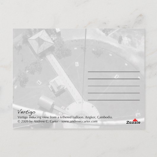 Vertigo Briefkaart (Achterkant)