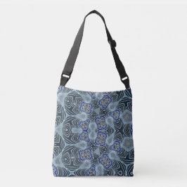 Vertigo zwart/blauw ontwerp crossbody tas