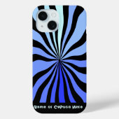 Vertigo - Zwart en Blauw - Gepersonaliseerd Case-Mate iPhone Case (Achterkant)