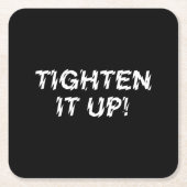 VERTIJD HET! VIERKANTE KARTONNEN ONDERZETTER (Voorkant)