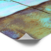 Vertogen, Abstracte kunstlandschapsrode bomen Poster (Hoek)