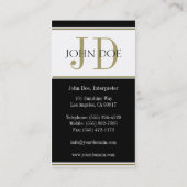 Vertolker/Vertaler Gold Stripe W/W Visitekaartje (Achterkant)