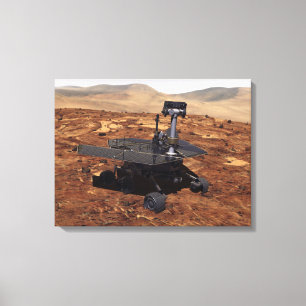 Vertolking van Mars Rover 2 door kunstenaars Canvas Afdruk
