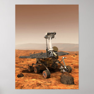Vertolking van Mars Rover door kunstenaars Poster