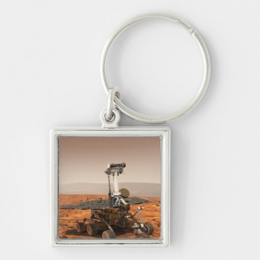 Vertolking van Mars Rover door kunstenaars Sleutelhanger (Voorkant)