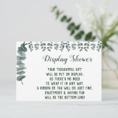 Vertoning van de Bridal Weddenschap Greenery Eucal Informatiekaartje (Staand voorkant)