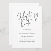 Vertraag de Verandering van de Datum Eenvoudige Ui Save The Date (Voorkant / Achterkant)