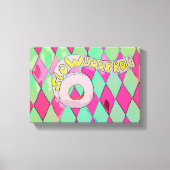 Vertraag je rol, Pop Art Badkamer Wall Art Canvas Afdruk (Voorkant)