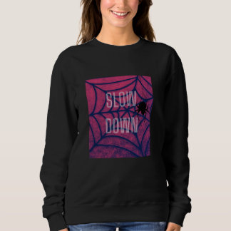Vertraag Spider Web Hoodie - Paarse AestheT-Shirt Trui