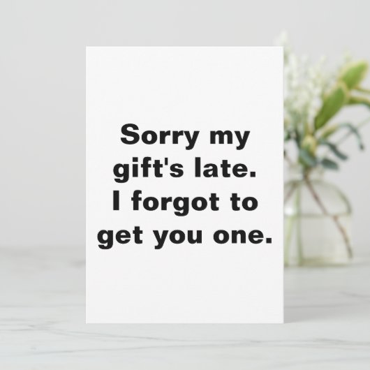 Vertraagd verjaardag verzorgd bedankkaart (Staand voorkant)