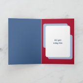 Vertraagde verjaardagswensen toevoegen foto blauw  kaart (Binnen)