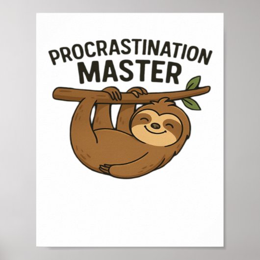 Vertraging Meester Klassiek T-Shirt Poster (Voorkant)