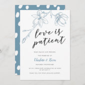 Vertraging van de bruiloft met bloemmotief 'Liefde Aankondiging (Voorkant / Achterkant)