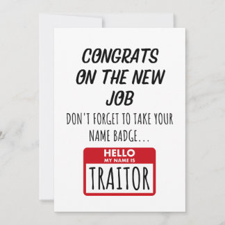 vertrek collega - gefeliciteerd met nieuwe baan feestdagenkaart