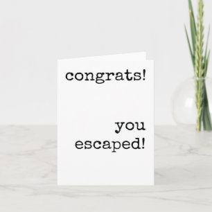 Vertrek collega, sarcastisch, grappig, minimalisti kaart