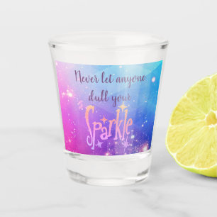 Vertrek je kleine kosmische sterren niet. shot glas