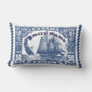 Vertrek naar CANADA Schepen Stempel Afscheidscadea Kussen
