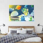 Vertrek naar de Aarde Canvas Afdruk (Insitu (Slaapkamer))
