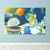 Vertrek naar de Aarde Canvas Afdruk (Insitu (Houten vloer))