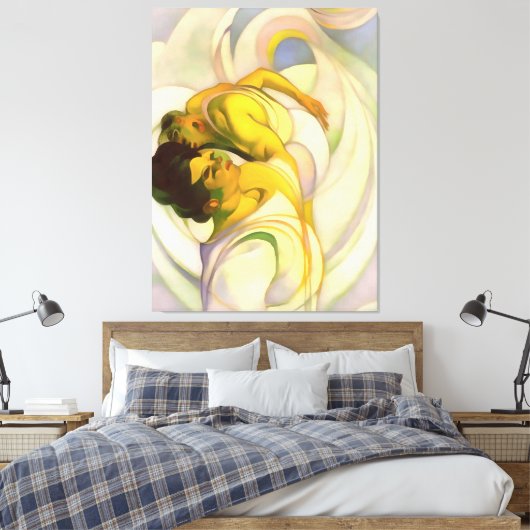 Vertrek naar een andere wereld Abstracte kunst Canvas Afdruk (Insitu (Slaapkamer))
