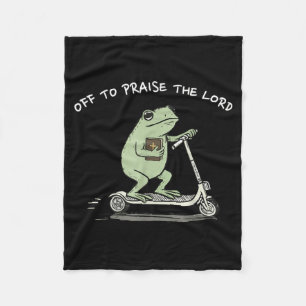 Vertrek om de Heer te prijzen Grappige Christelijk Fleece Deken