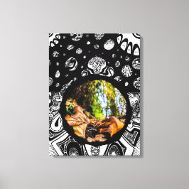 Vertrek op een herfstochtend canvas afdruk