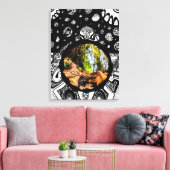 Vertrek op een herfstochtend canvas afdruk (Insitu (Woonkamer))