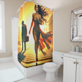 Vertrek ten goede douchegordijn (In situ)