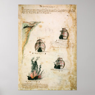 Vertrek van Vasco da Gama Poster