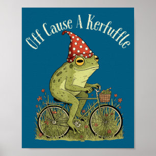 Vertrekken om een rel te veroorzaken kikker grappi poster