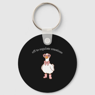 Vertrekken om emoties te reguleren cute gans grapp sleutelhanger