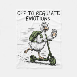 Vertrekken om Emoties te Reguleren Funny Goose Men Fleece Deken