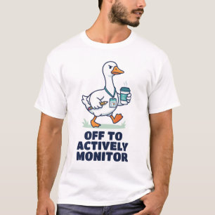 Vertrekken om grappige leraren testdag actief te m t-shirt