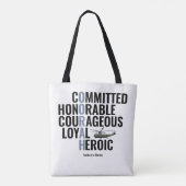 Vertrekkingen van een zee draagtas (Achterkant)