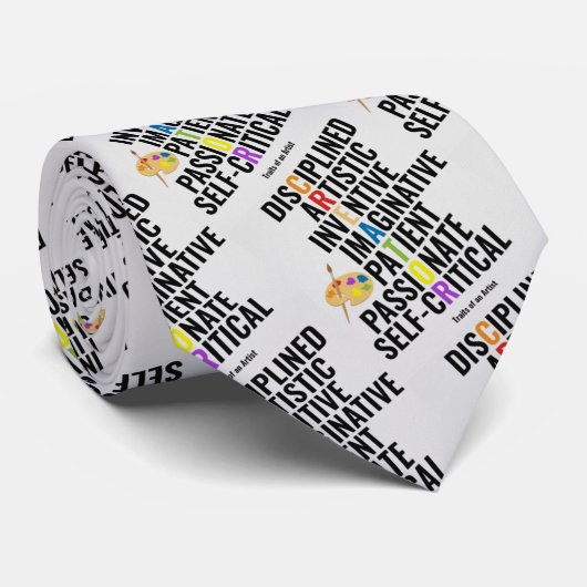 Vertrekkingen van kunstenaars stropdas (Opgerold)