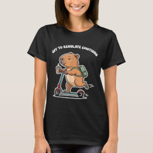 Vertrekt om emoties te reguleren grappige capibara t-shirt
