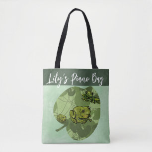 Vertrekt om Frog and Lily Pad Tote te oefenen Draagtas