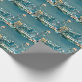 Vertroebelde stadslichten, uitzicht op het dak. cadeaupapier (Hoek)