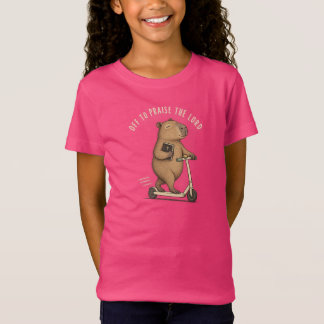 Vertrokken om de Heer te prijzen Capybara Meisjes T-shirt