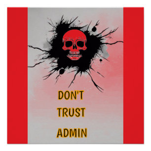 Vertrouw Admin niet! Perfect Poster