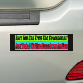 Vertrouw de Bumpersticker van de regering (Op auto)