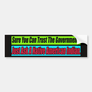Vertrouw de Bumpersticker van de regering